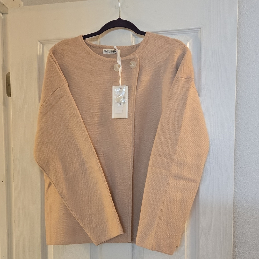 Grace Karin Tan Cardigan Sweater